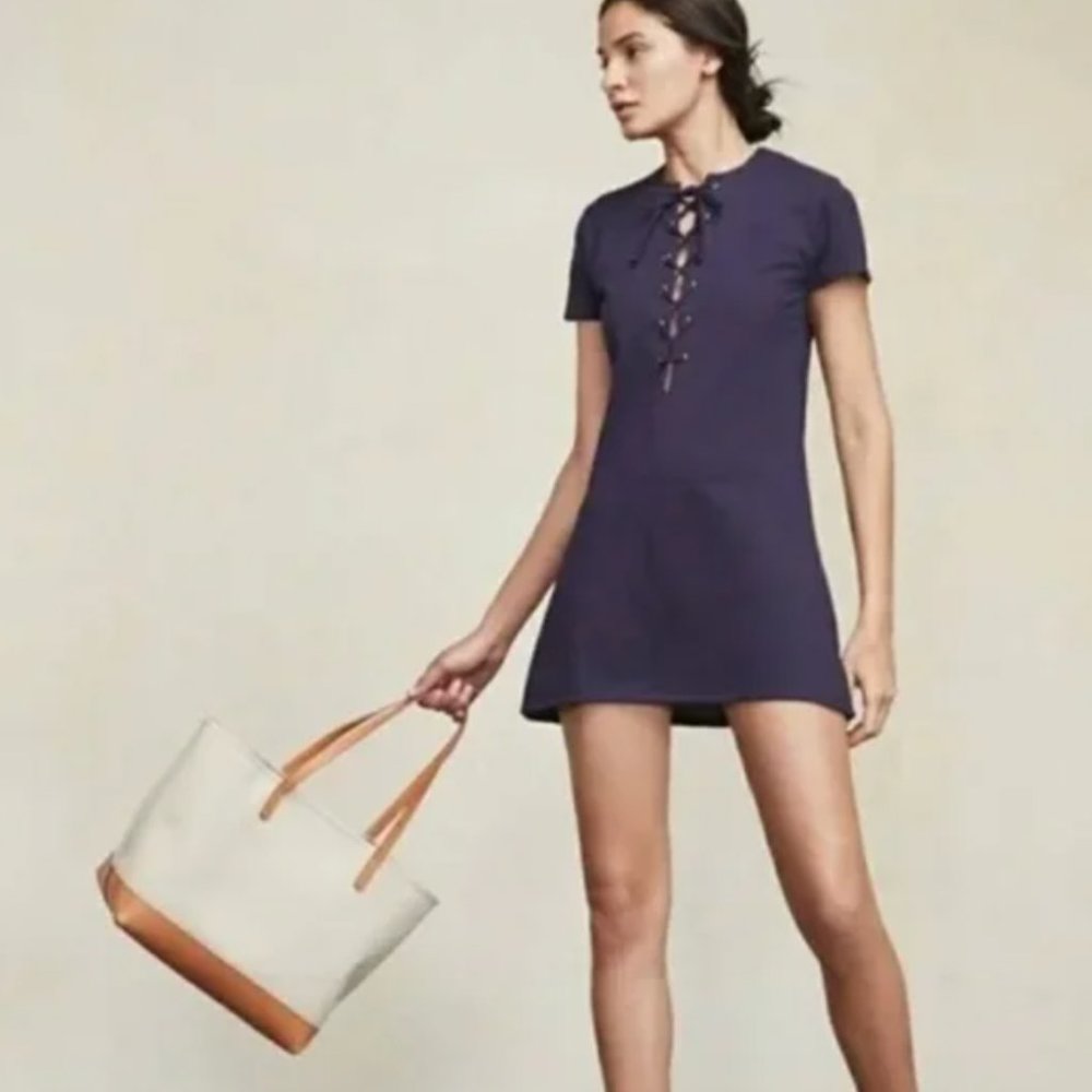 Reformation Caroline Dress in Purple XS